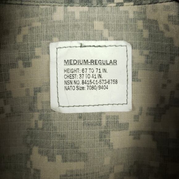 US Army ACU Combat Uniform Top Military UCP Digital Camo Sz Medium Foliage Green - Picture 4 of 12